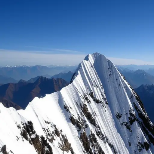 山峰被白雪覆盖。