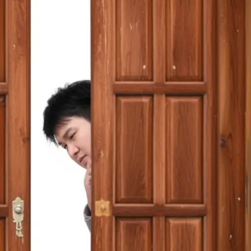 听！有人在敲门。