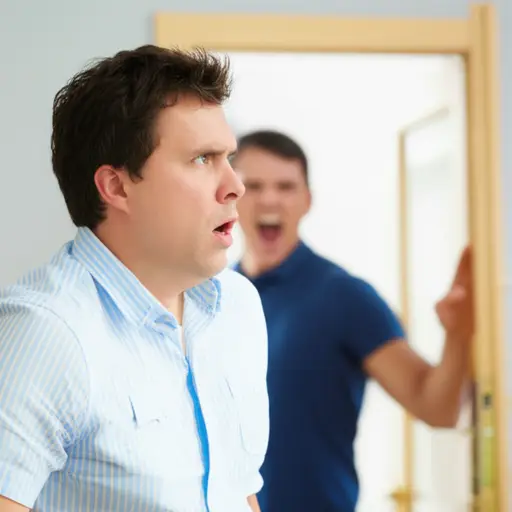 他听到一声愤怒的喊叫。