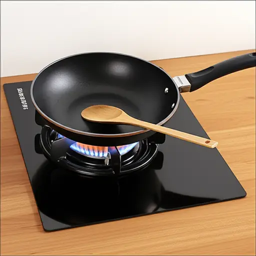 使用不粘平底锅时，一定要用木勺。