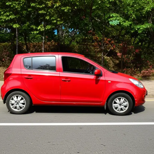 这辆车的颜色是红色的。