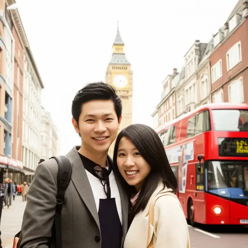 我哥哥和他的女朋友住在伦敦。