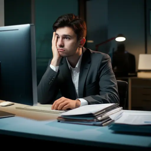 他加班以取悦他的经理。