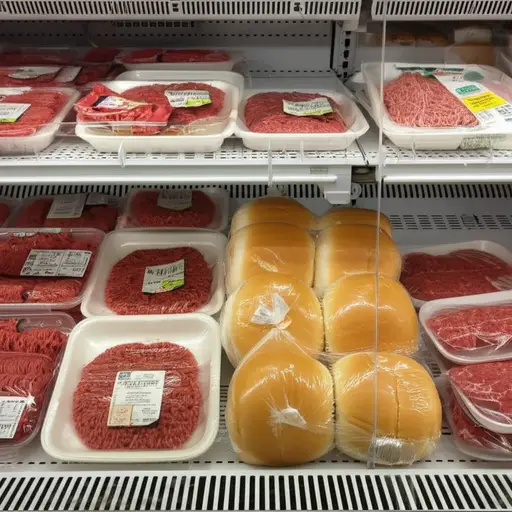 我们需要买些肉来做汉堡。