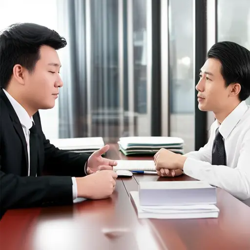 两位商人在讨论这笔交易。