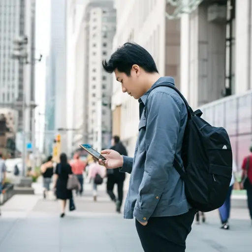 在陌生的城市里，我通常用手机地图找路。