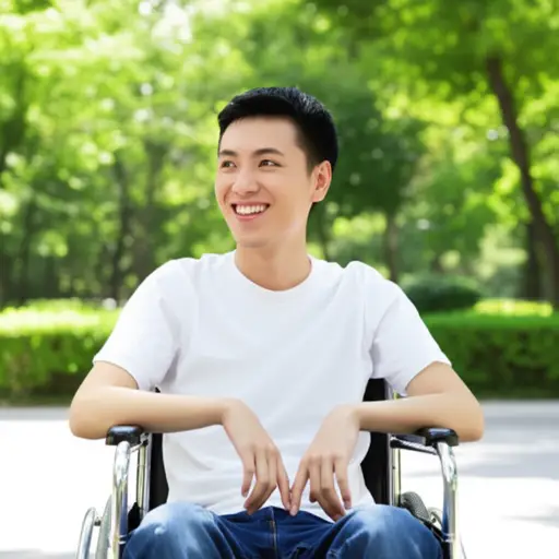 我兄弟使用轮椅。