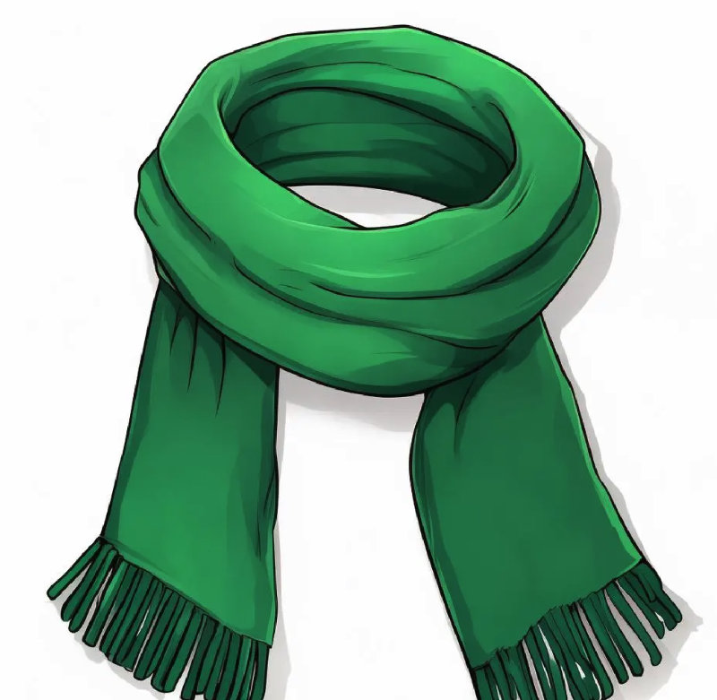 一条好看的绿色围巾