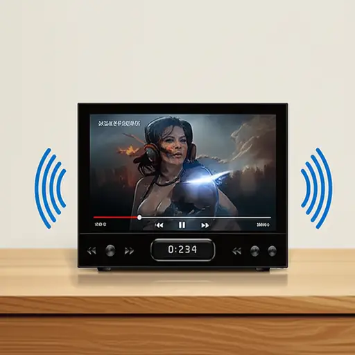 这个播放器可以产生声音和视频。