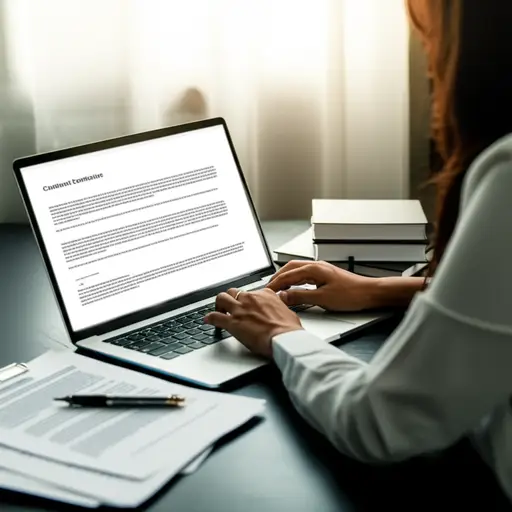 我的律师正在起草一份合同。