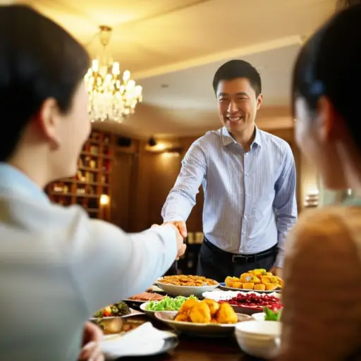 你必须留下来吃晚饭——我坚持！