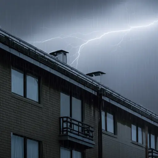 暴风雨期间，电力中断了几个小时。