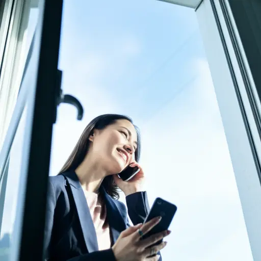 在聊完天气后，她说了再见并挂断了电话。