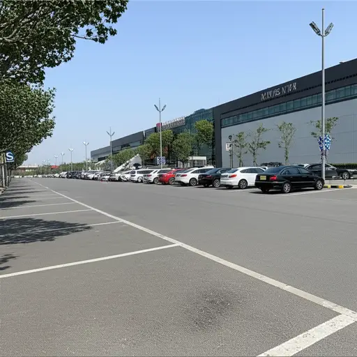 这家购物中心有充足的停车位。