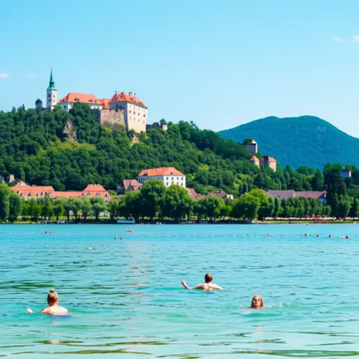 我们可以去游泳，参观附近一些美丽的城堡。