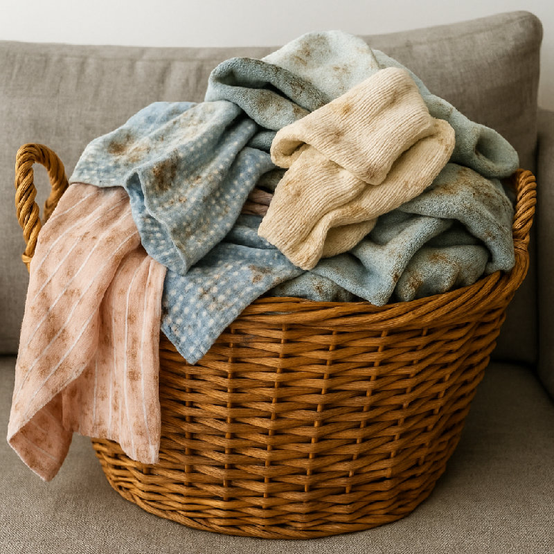 记得把脏衣服放进洗衣篮里。