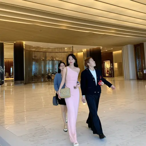 我们陪她回到她的酒店。