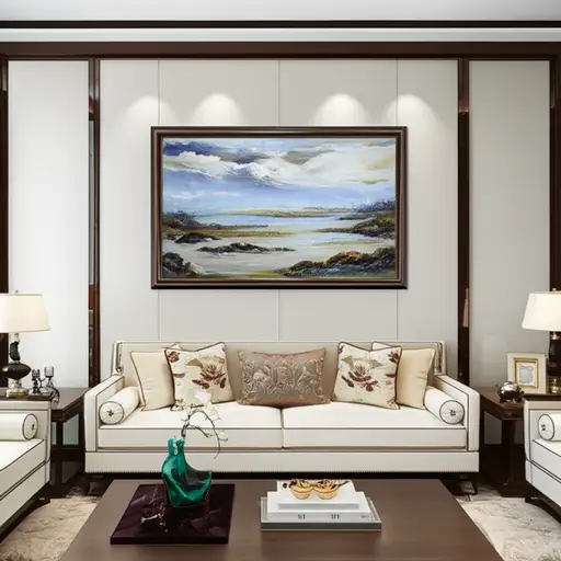 我刚刚为我的客厅买了一幅极美的画。