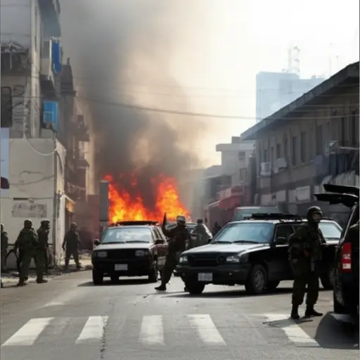 在电影中，叛军控制了城市。