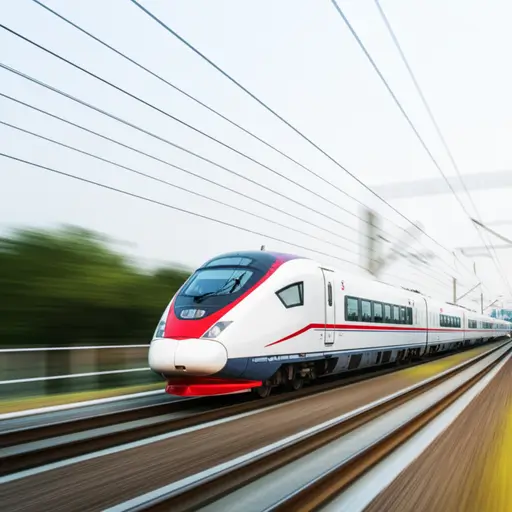 火车正以非常高的速度行驶。