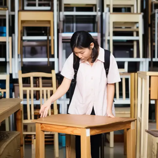 她喜欢买二手家具来省钱。