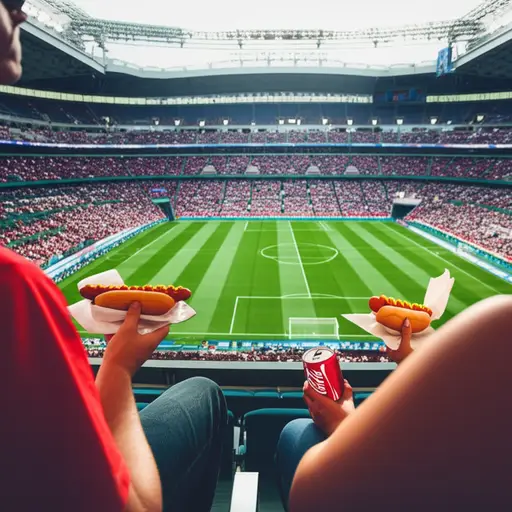 我们在比赛时都喝了一罐可乐，吃了一个热狗。