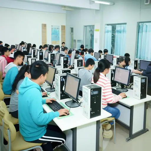 这所大学拥有一间现代化的计算机实验室。