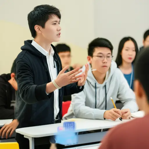 他在辩论中为自己的论点与其他学生进行了对抗。