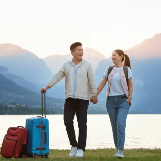 他们正在旅行，以庆祝结婚十周年纪念日。