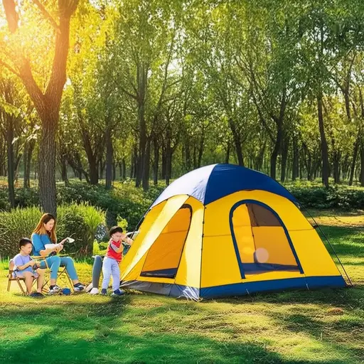 他们每年夏天都去露营。