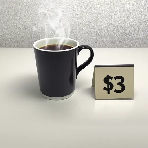 咖啡每杯售价3美元。