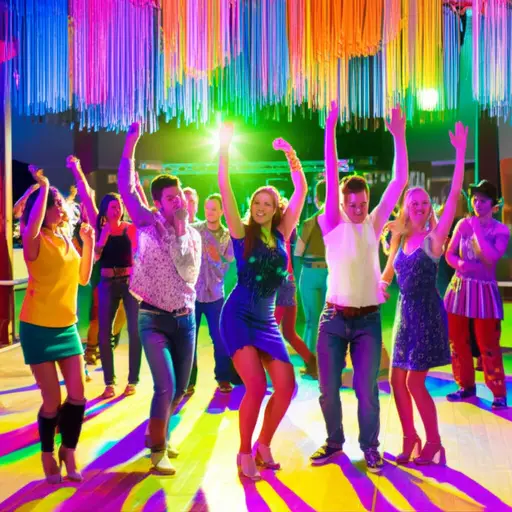 我们在派对上跳了一支舞。