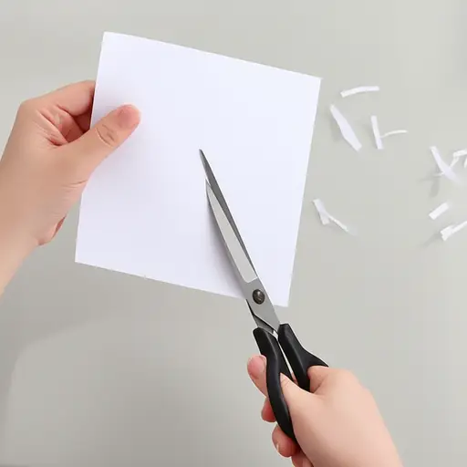 她把纸剪成了正方形。