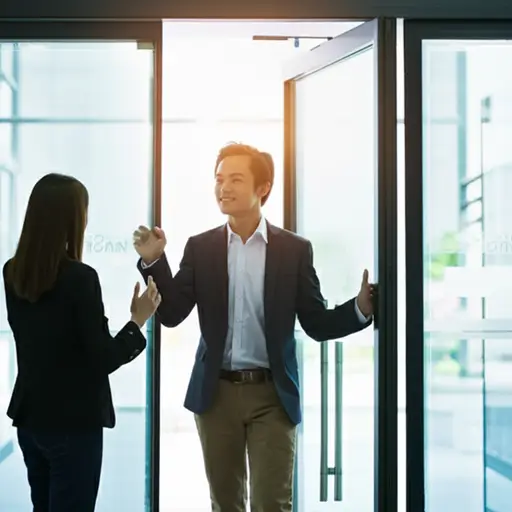 谢谢你扶着门。谢了！