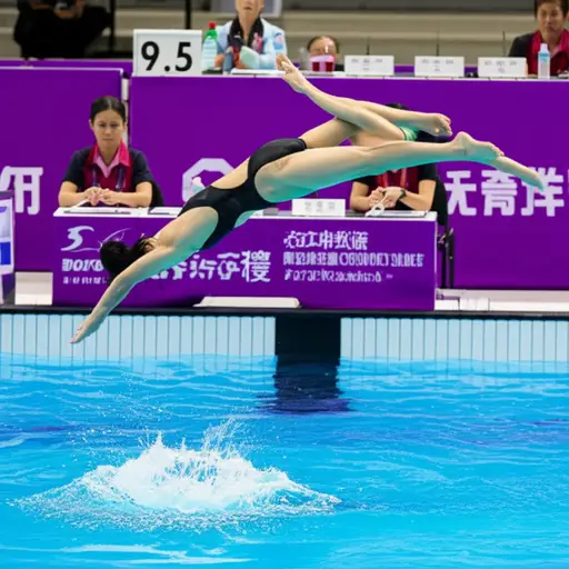 裁判给她的跳水打了9.5分。