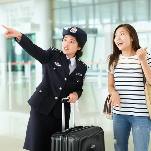 一位女警察帮我找到了我的行李箱。