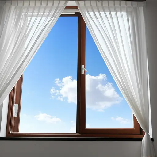 一阵凉爽的微风从敞开的窗户吹进来。