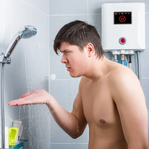 热水器坏了，我早上只能洗冷水澡。