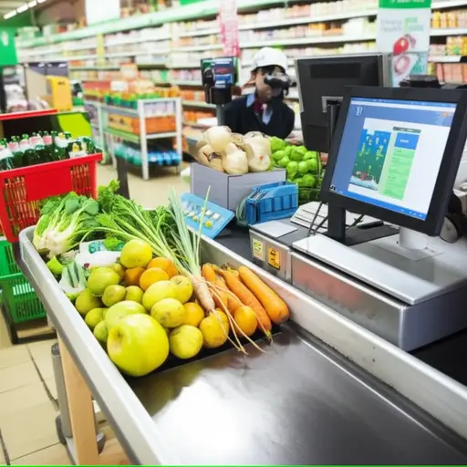 您的水果和蔬菜将在收银台称重。