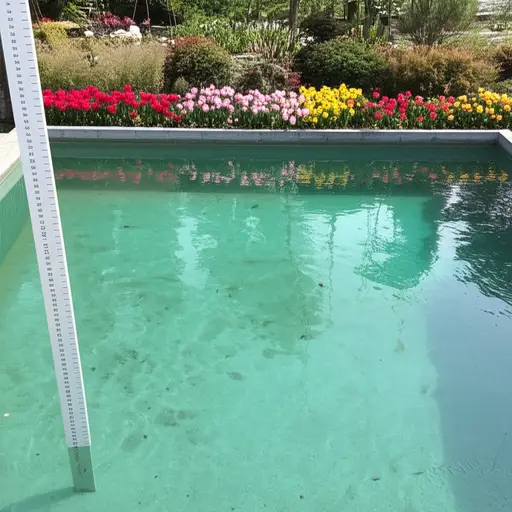 新造的花园池塘只有大约半米深。