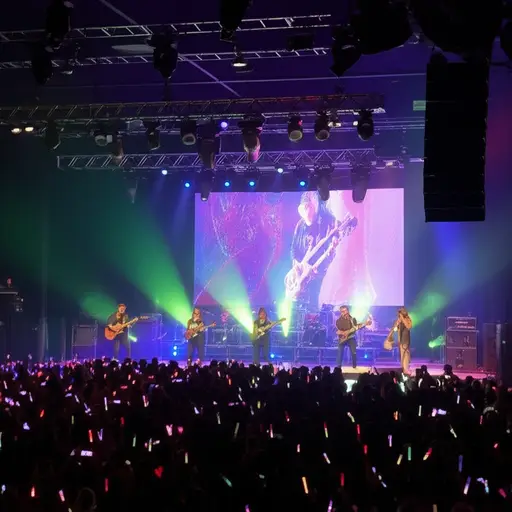 我最喜欢的乐队今晚有演唱会。