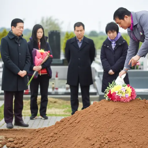 仪式结束后，我们安葬了夏洛特阿姨的骨灰。