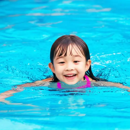 我妹妹喜欢游泳。