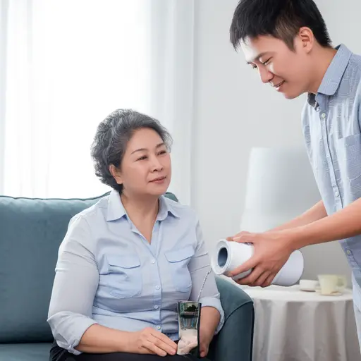 她一切都依赖她的儿子。