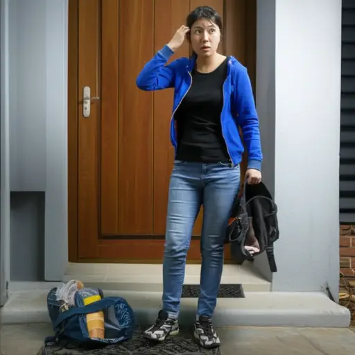 她昨天把钥匙弄丢了。