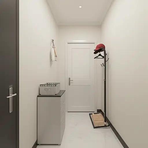 我们家的门厅很小。