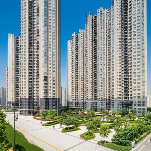 我住在一个大型住宅区。