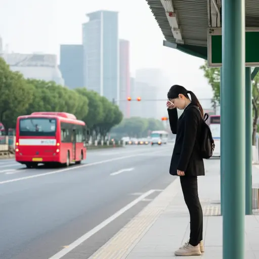 我通常乘公共汽车去上班。