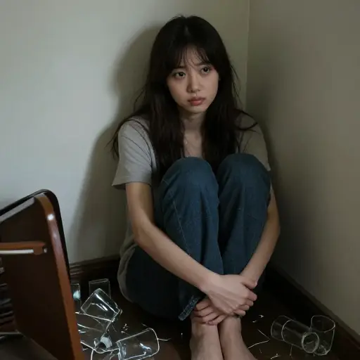 她看起来好像精神失常了，但这只是在无法忍受的境遇中求存的一种方式。