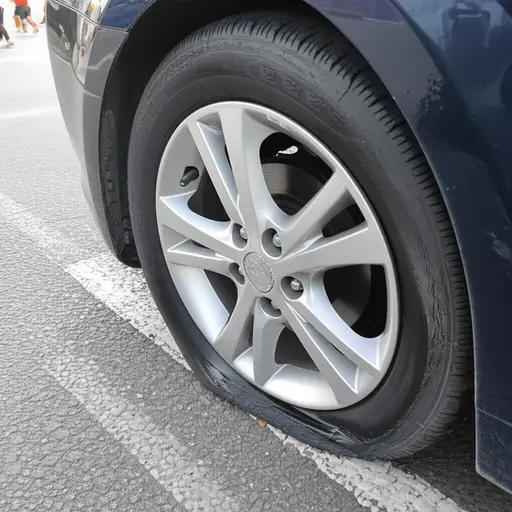 我有一个漏气的轮胎。